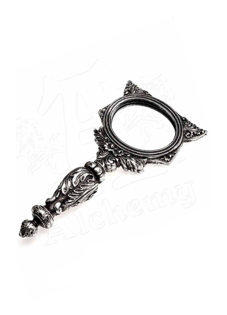 Bastet Egyptian cat hand mirror - Sacred Cat silver gothic vanity mirror ornamental Alchemy Gothic