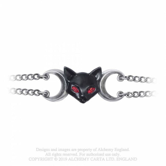 Alchemy Gothic Worshipping Bastet Bracelet  Pendant- Kate's Clothing
