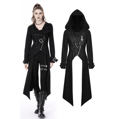 Dark In Love Aliz Hooded Long Coat - Kate's Clothing