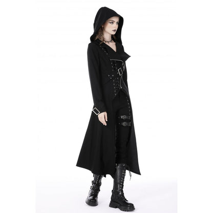 Dark In Love Aliz Hooded Long Coat - Kate's Clothing