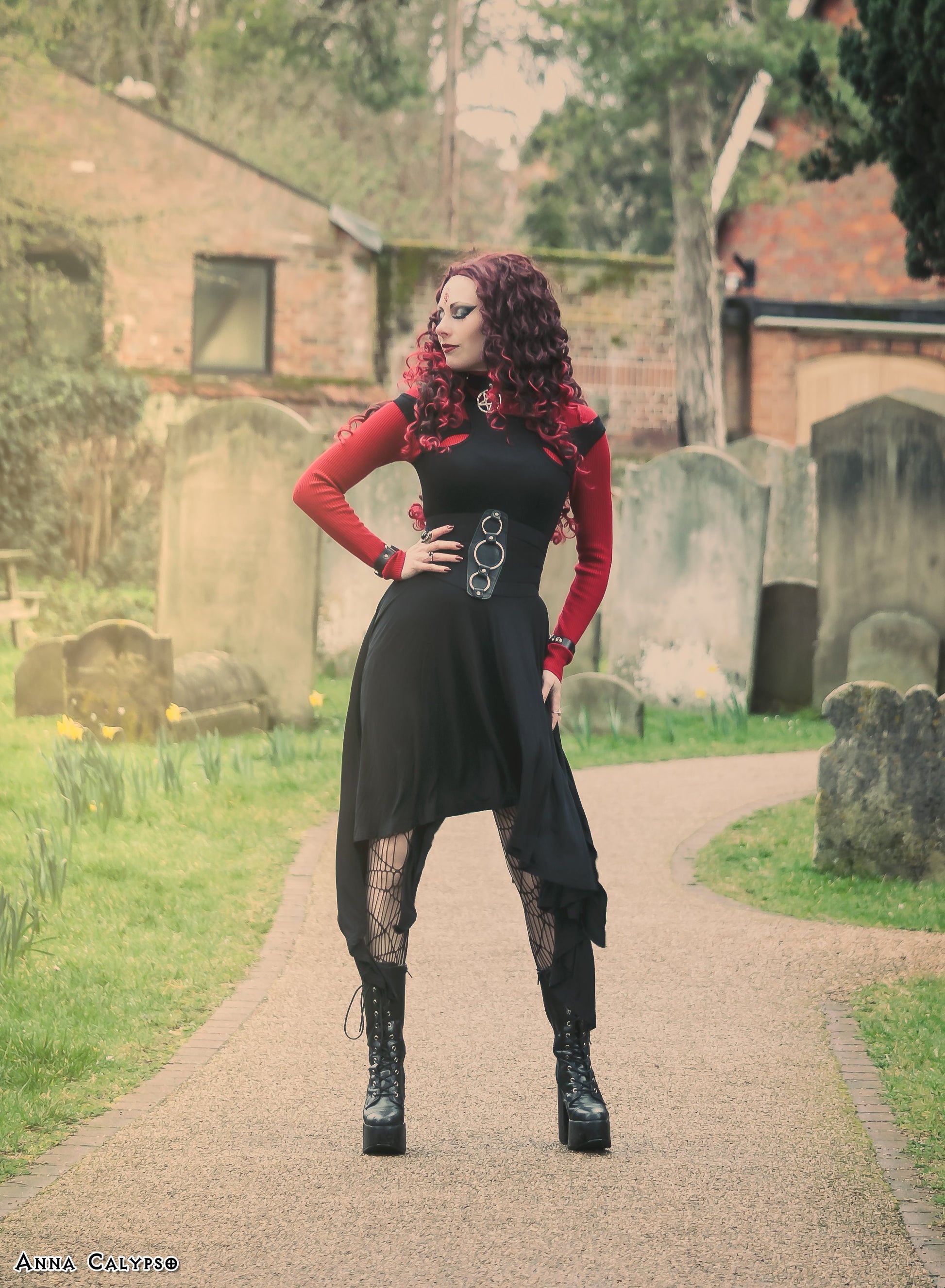Dark In Love Waterfall Hem Dress - Kate's Clothing