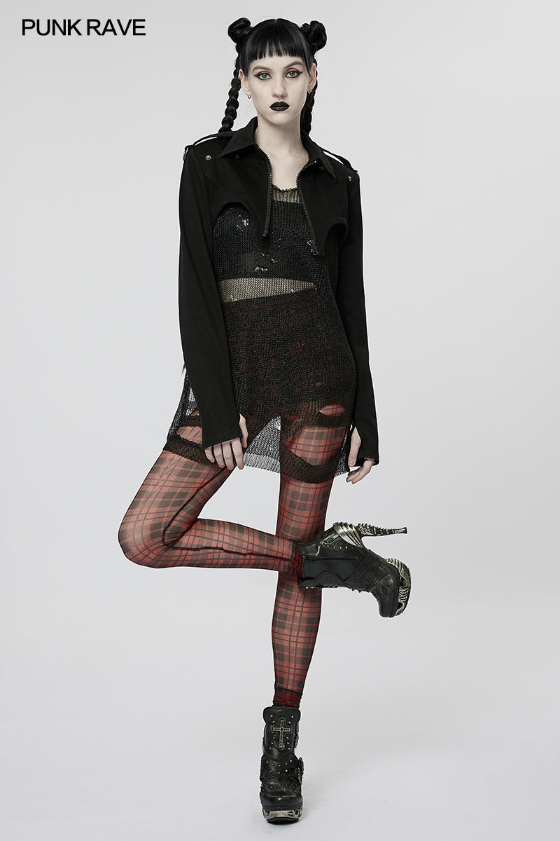 Punk Rave Aster Trousers - Red - Kate's Clothing