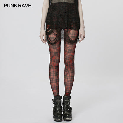 Punk Rave Aster Trousers - Red - Kate's Clothing
