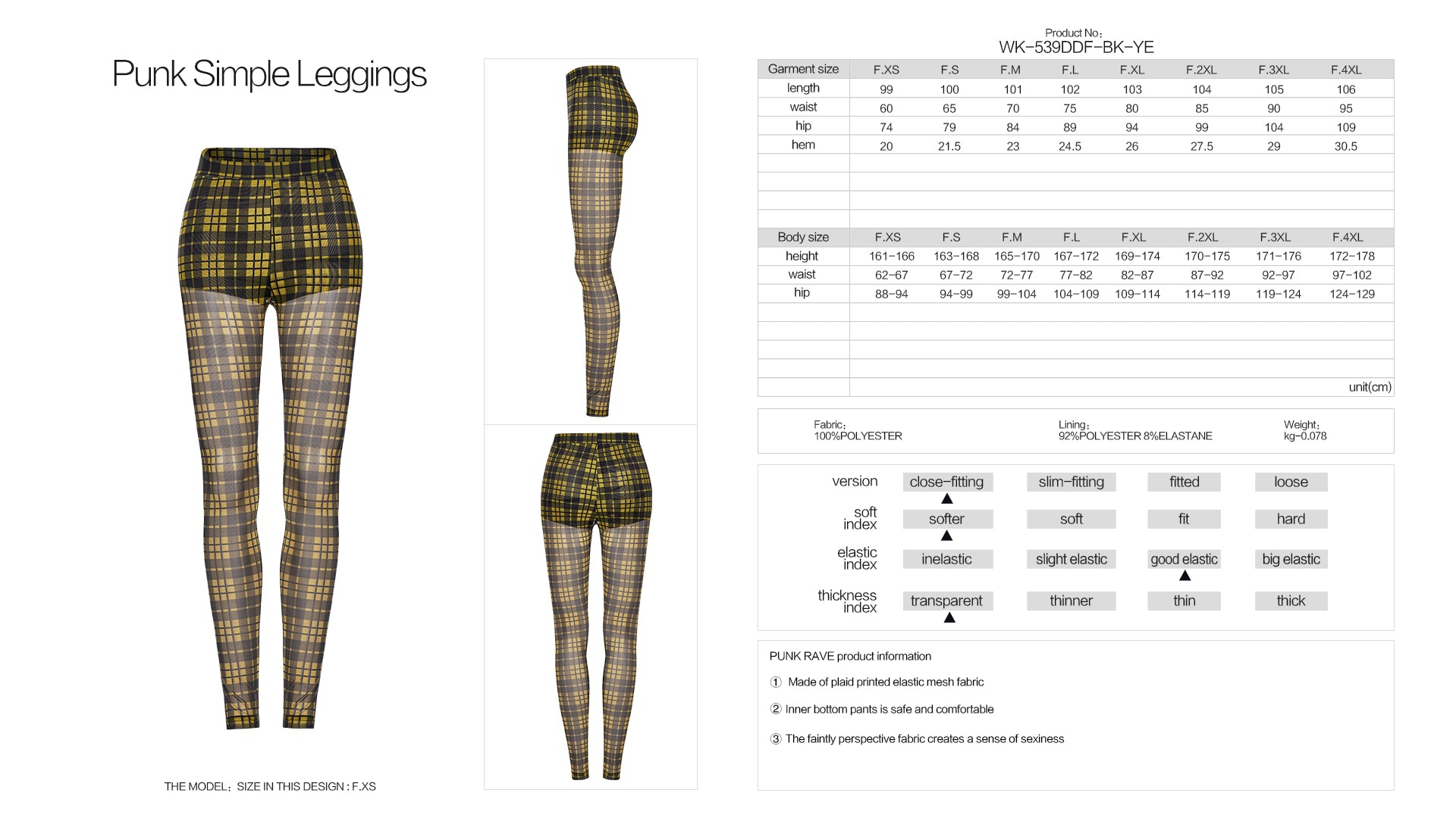 Punk Rave Aster Trousers - Yellow - Kate's Clothing