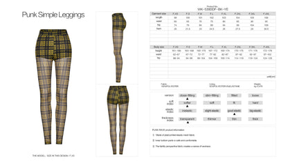 Punk Rave Aster Trousers - Yellow - Kate's Clothing