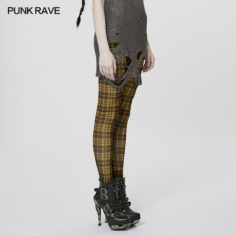 Punk Rave Aster Trousers - Yellow - Kate's Clothing