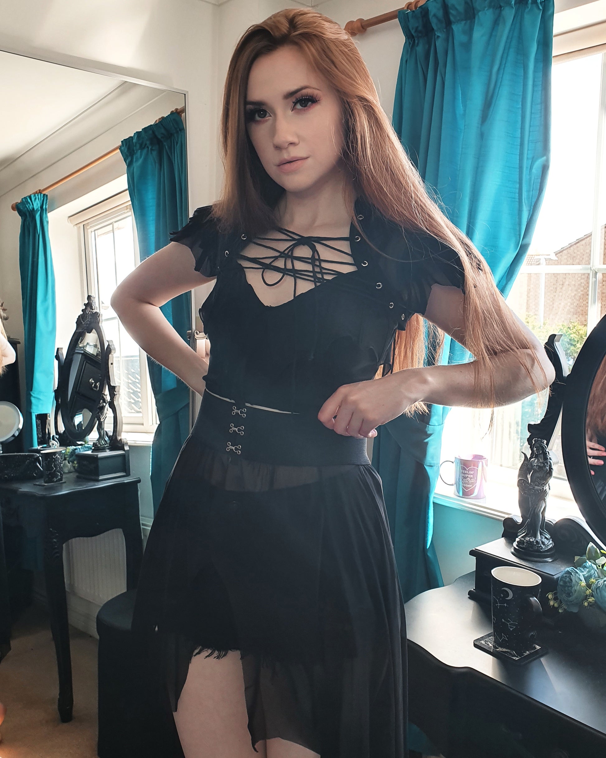 Necessary Evil Camazotz Mesh Bat Wing Effect Train Belt - Kate's Clothing