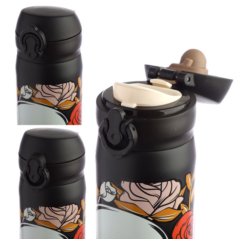 Gothic Gifts Skulls and Roses Reusable Stainless Steel Thermal Insulated Drinks Bottle - Kate's Clothing