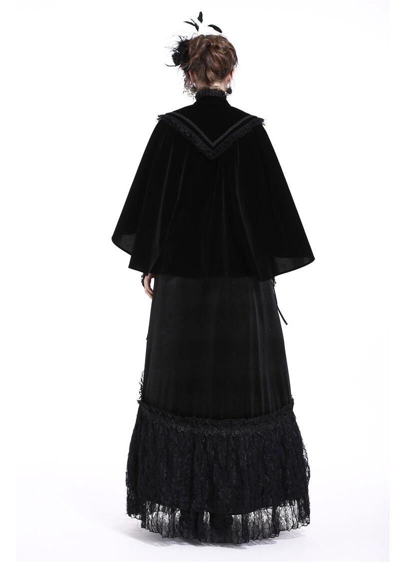 Dark In Love Velvet Lark Capelet - Kate's Clothing