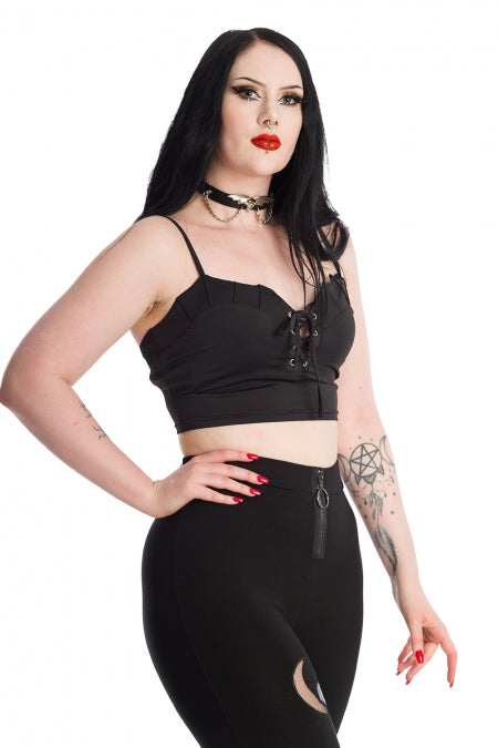 Bernia crop top super stretchy bralette by Banned gothic alternative fashion