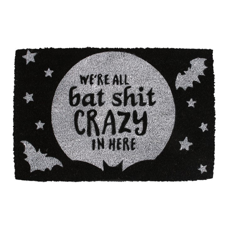 Gothic Gifts Bat Sh*t Crazy Doormat - Kate's Clothing