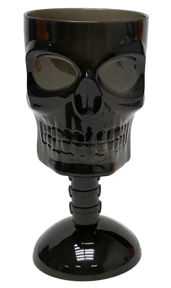 Gothic Gifts Black Skull Wine Glass - Kate's Clothing