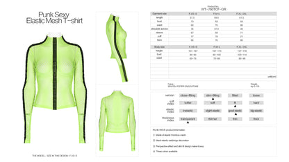 Punk Rave Carda Top - Green - Kate's Clothing