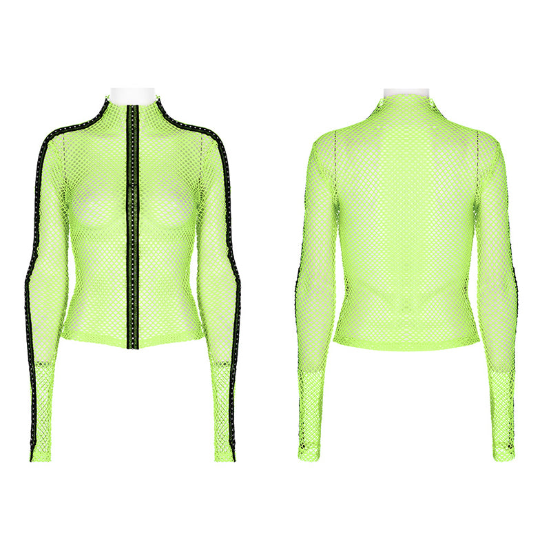 Punk Rave Carda Top - Green - Kate's Clothing