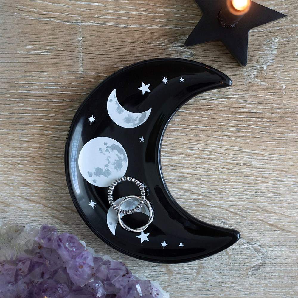 Gothic Gifts Crescent Moon Trinket Dish - Kate's Clothing