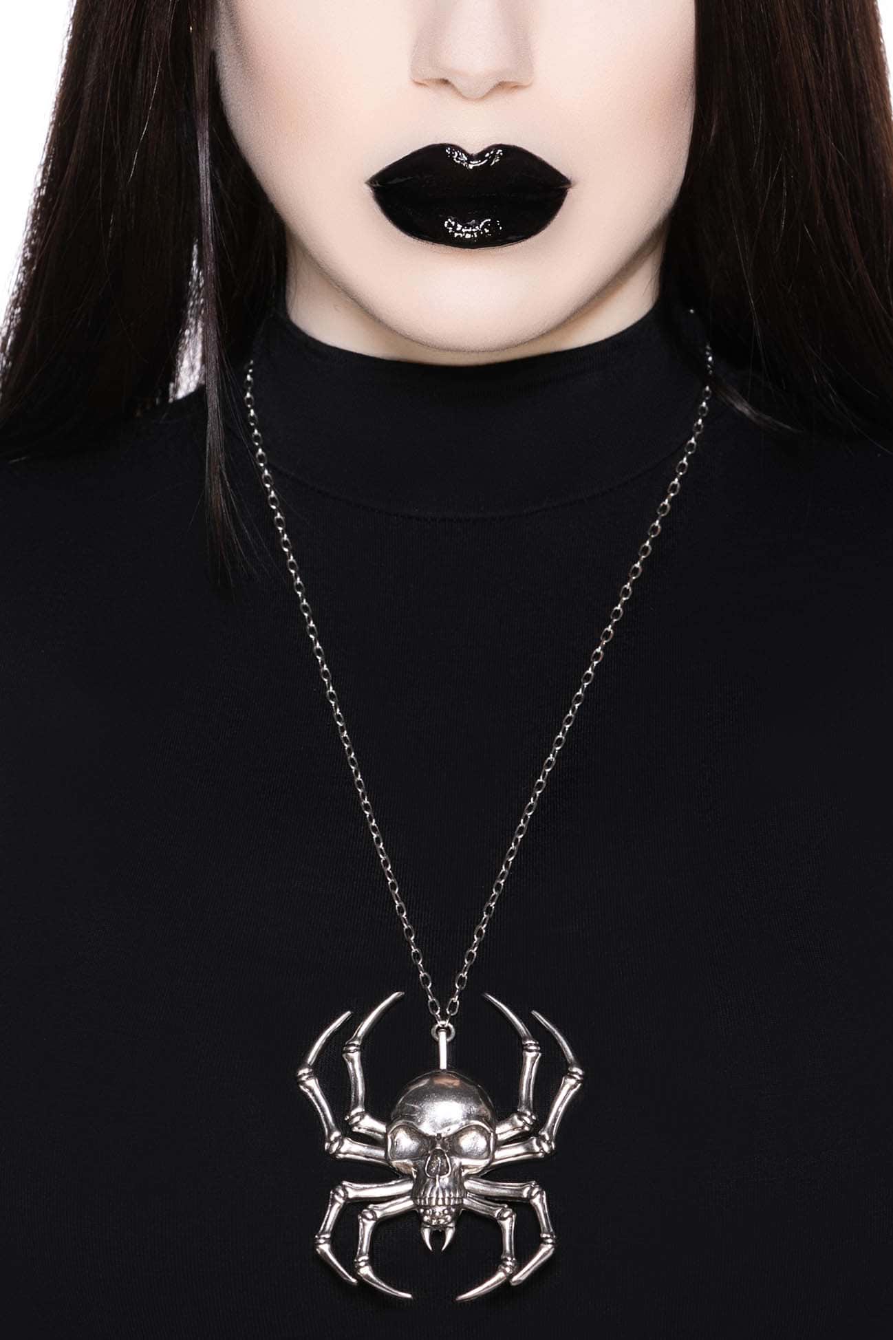 Killstar Deadly Pendant Necklace Silver - Kate's Clothing