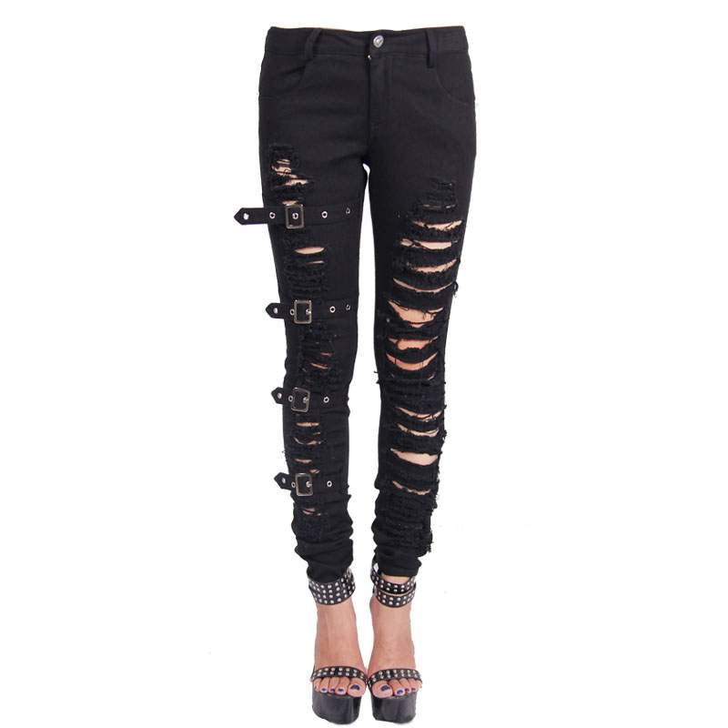 Devil Fashion Plus Size Mercy Ripped Jeans - Kate's Clothing