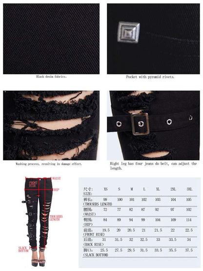 Devil Fashion Plus Size Mercy Ripped Jeans - Kate's Clothing