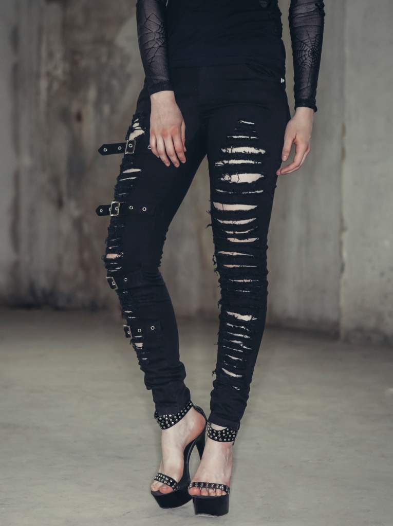 Devil Fashion Plus Size Mercy Ripped Jeans - Kate's Clothing