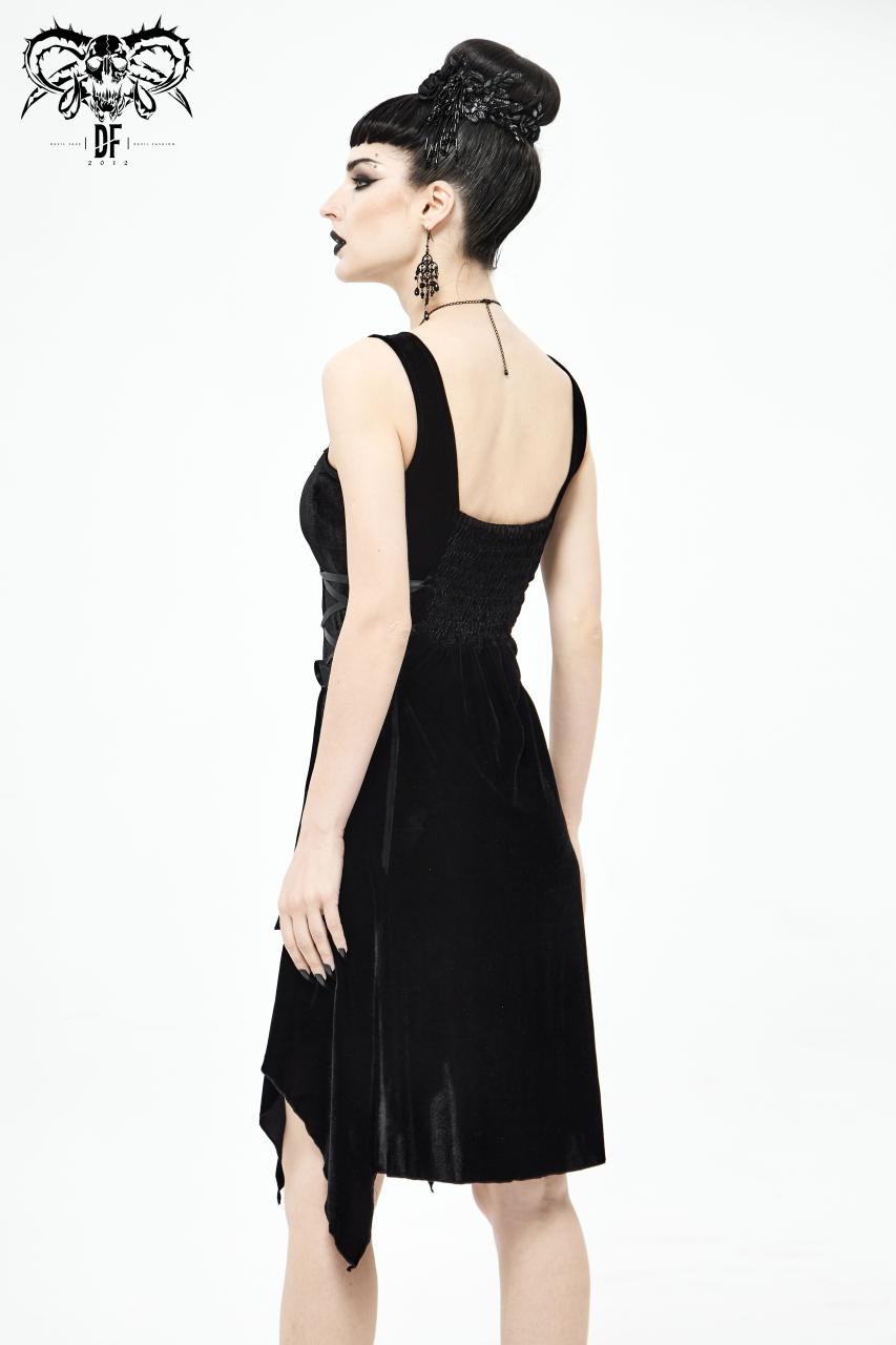 Devil Fashion Noemi Velvet Dress - Kate's Clothing