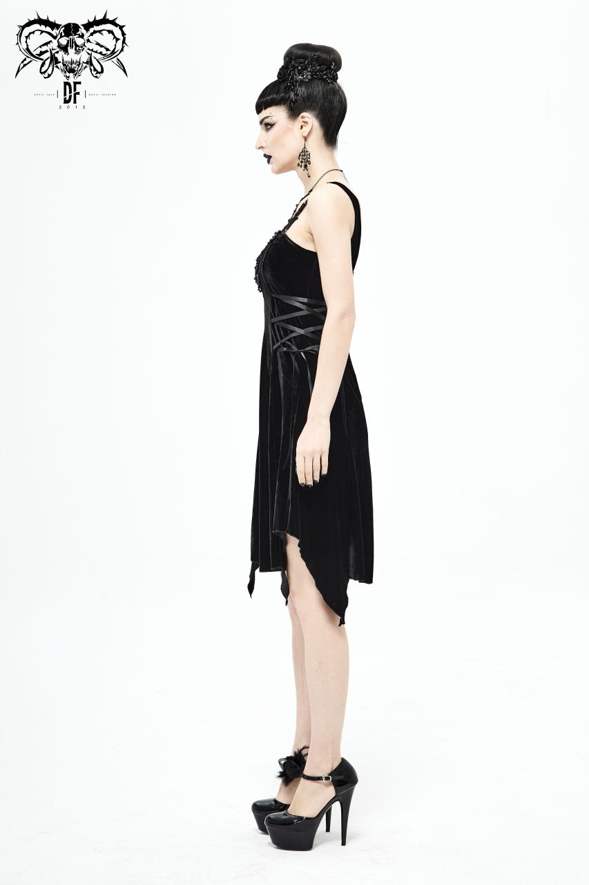 Devil Fashion Noemi Velvet Dress - Kate's Clothing