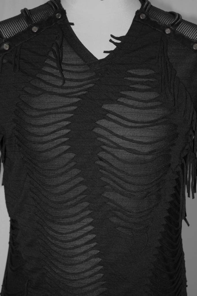 Devil Fashion Mens Slashed T-Shirt - Kate's Clothing