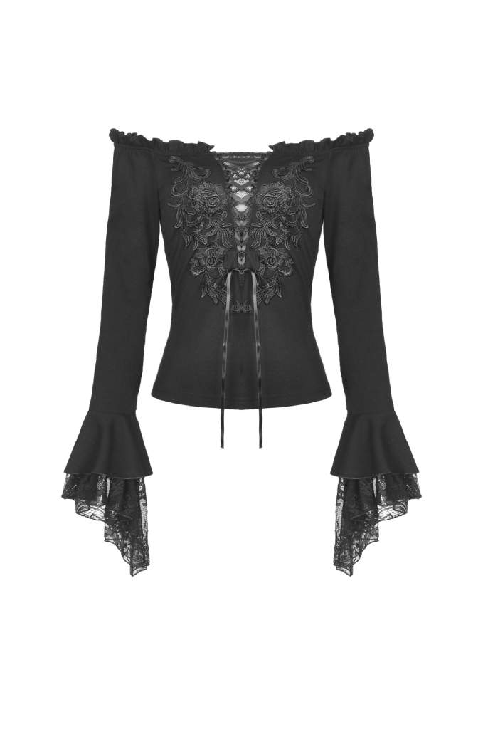 Dark In Love Aurelie Bardot Top - Kate's Clothing