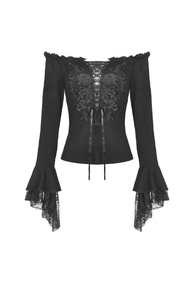 Dark In Love Aurelie Bardot Top - Kate's Clothing