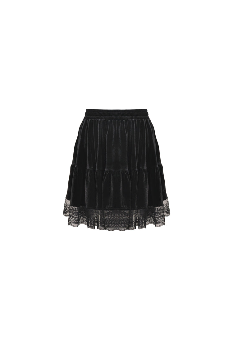 Dark In Love Avery Velvet Skirt - Kate's Clothing