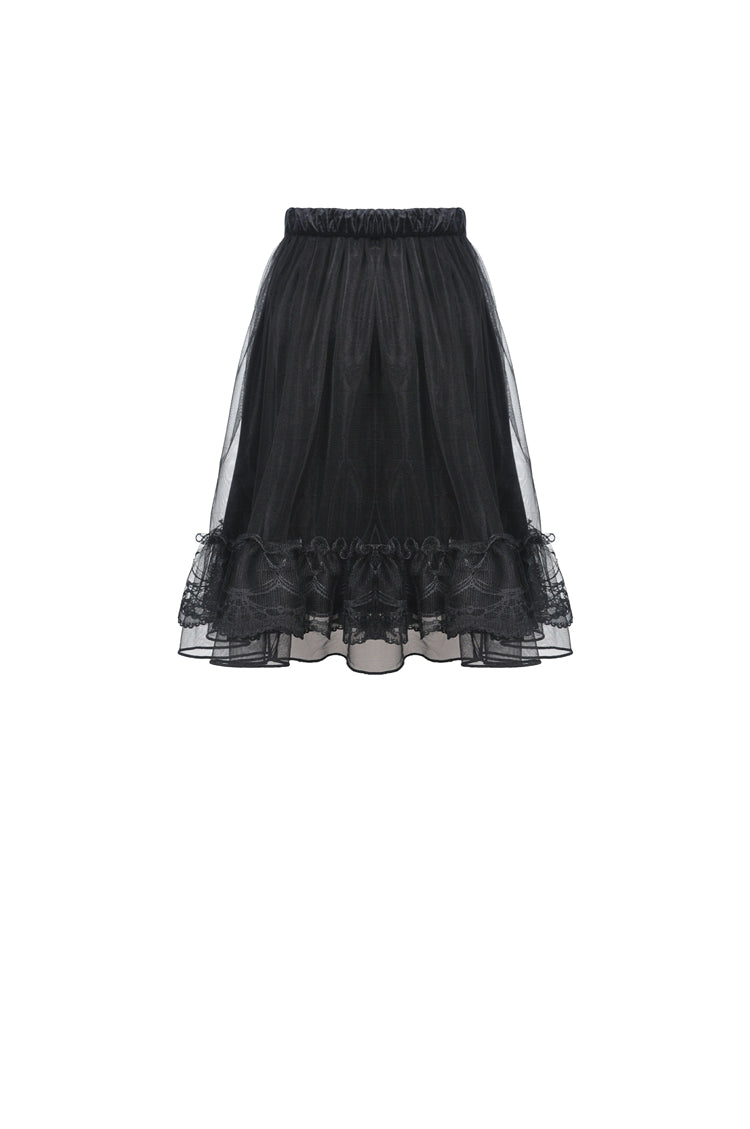 Dark In Love Hadley Velvet & Mesh Skirt - Kate's Clothing