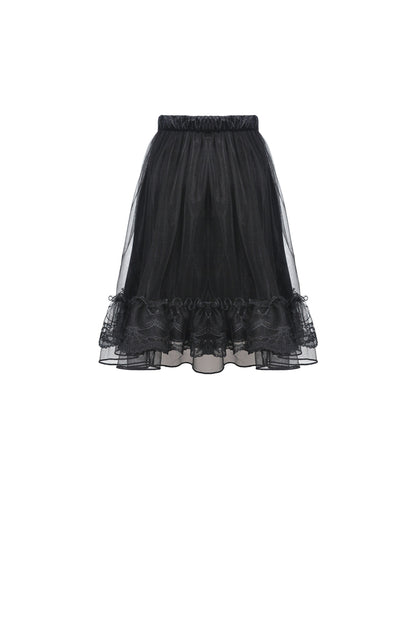 Dark In Love Hadley Velvet & Mesh Skirt - Kate's Clothing