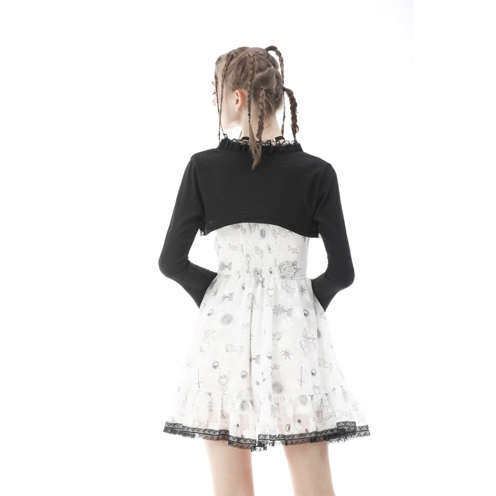 Dark In Love Shirred Bolero - Kate's Clothing
