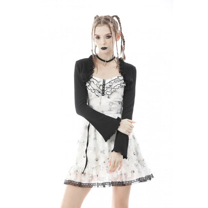 Dark In Love Shirred Bolero - Kate's Clothing