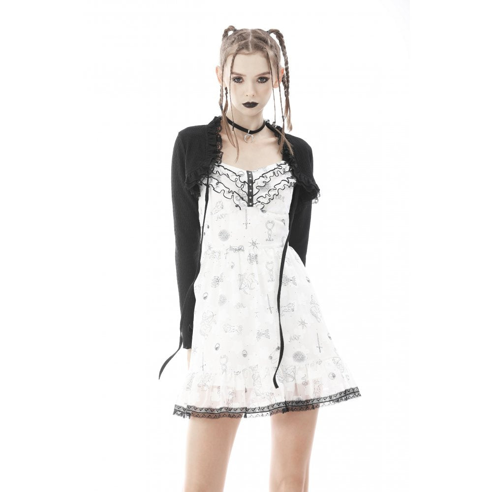 Dark In Love Shirred Bolero - Kate's Clothing