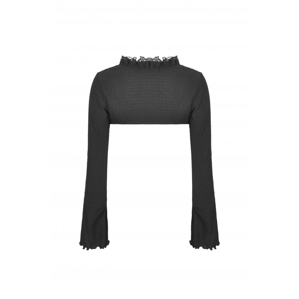 Dark In Love Shirred Bolero - Kate's Clothing