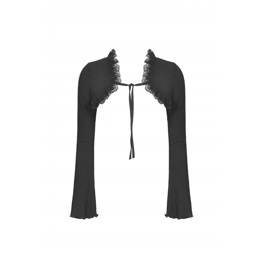 Dark In Love Shirred Bolero - Kate's Clothing