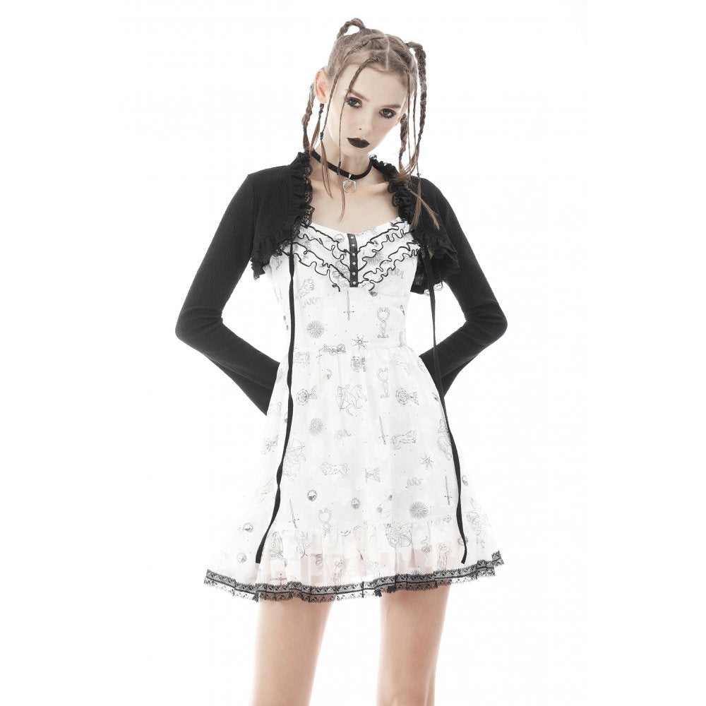 Dark In Love Shirred Bolero - Kate's Clothing