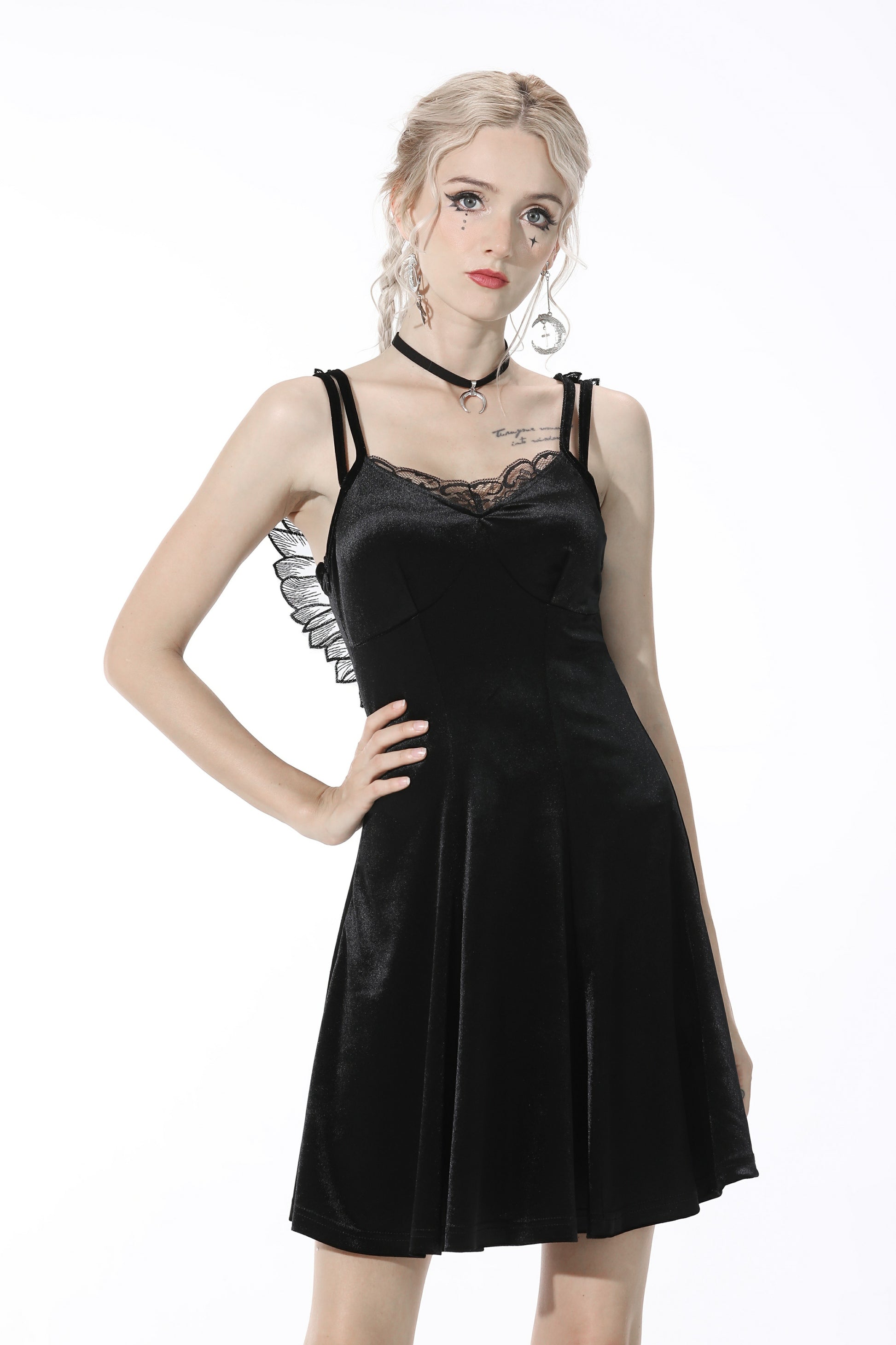 Dark In Love Tiana Velvet Slip Dress - Kate's Clothing
