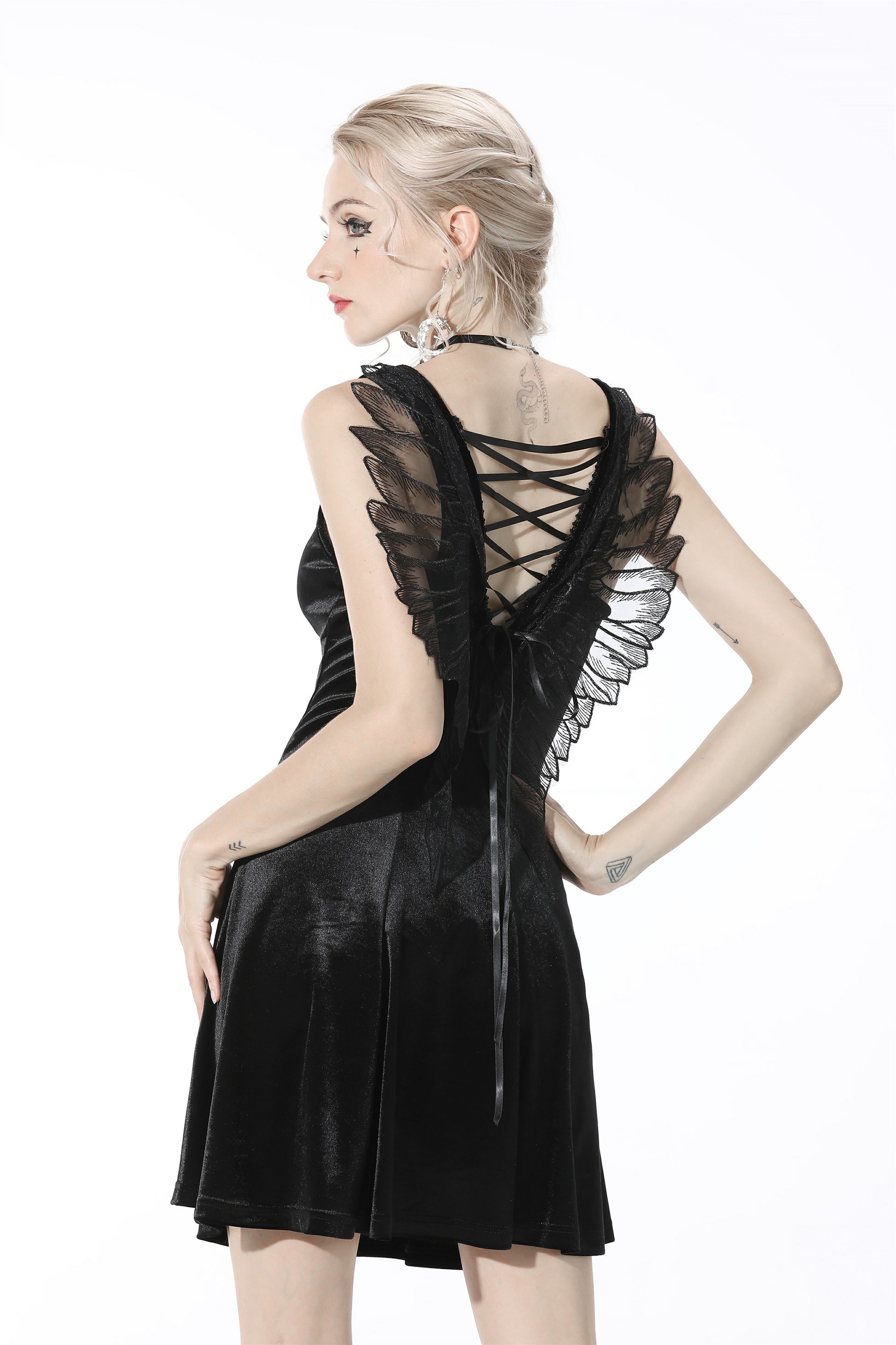 Dark In Love Tiana Velvet Slip Dress - Kate's Clothing
