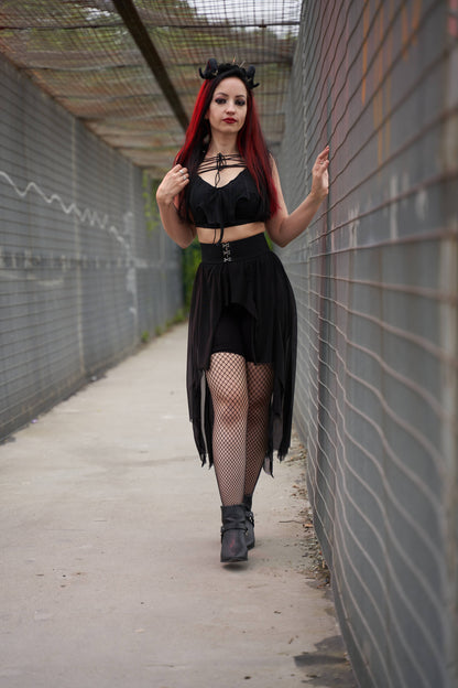 Necessary Evil Camazotz Mesh Bat Wing Effect Train Belt - Kate's Clothing