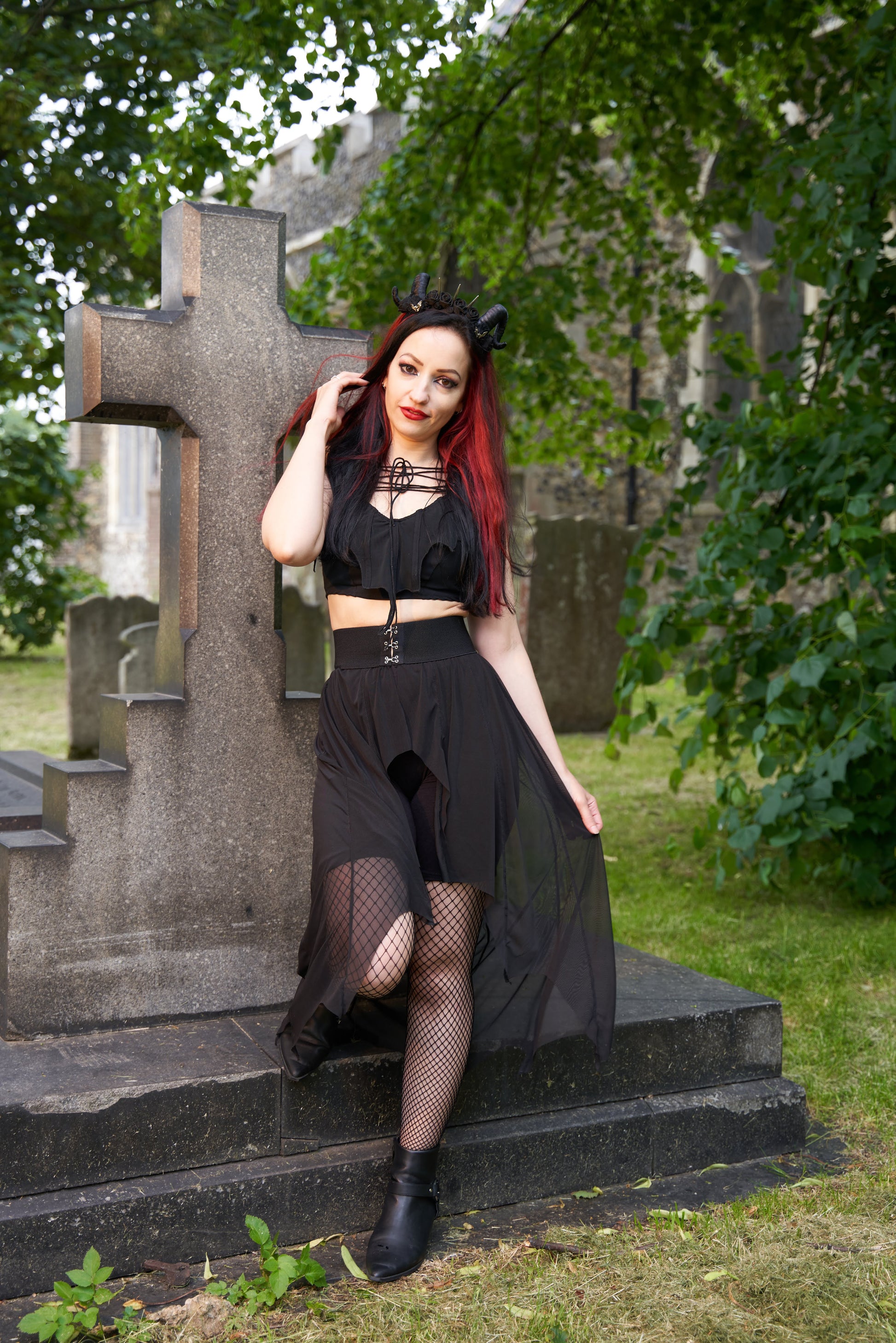 Necessary Evil Camazotz Mesh Bat Wing Effect Train Belt - Kate's Clothing