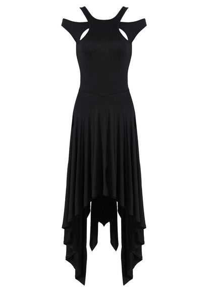 Dark In Love Waterfall Hem Dress - Kate's Clothing