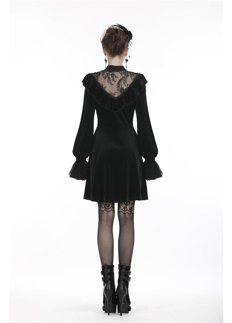 Dark In Love Avina Velvet Dress - Kate's Clothing