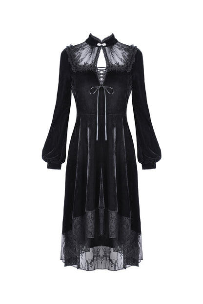 Dark In Love Titania Velvet Dress - Kate's Clothing