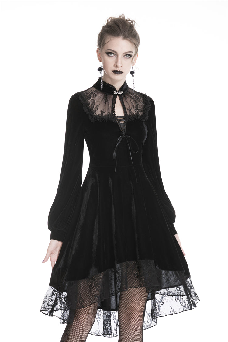 Dark In Love Titania Velvet Dress - Kate's Clothing