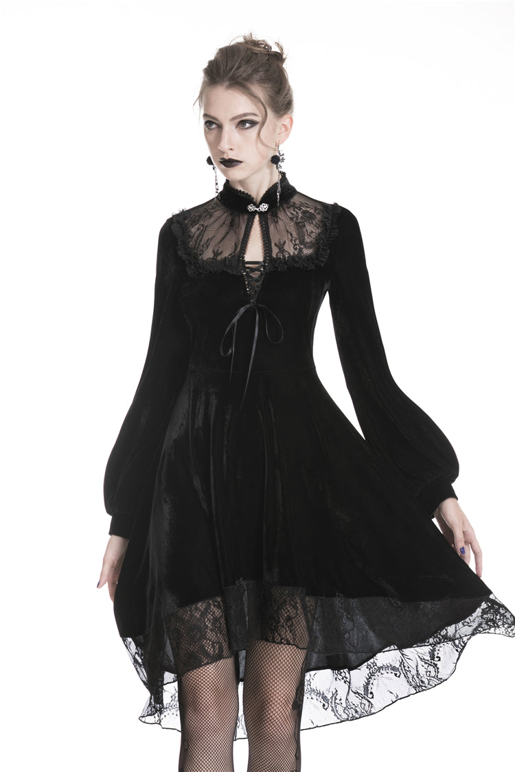 Dark In Love Titania Velvet Dress - Kate's Clothing