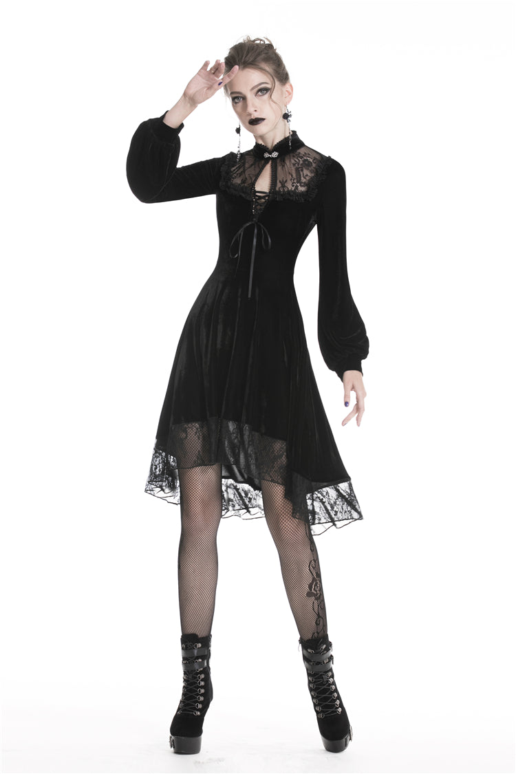 Dark In Love Titania Velvet Dress - Kate's Clothing