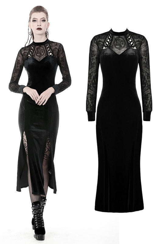 Dark In Love Lilja Velvet Dress - Kate's Clothing