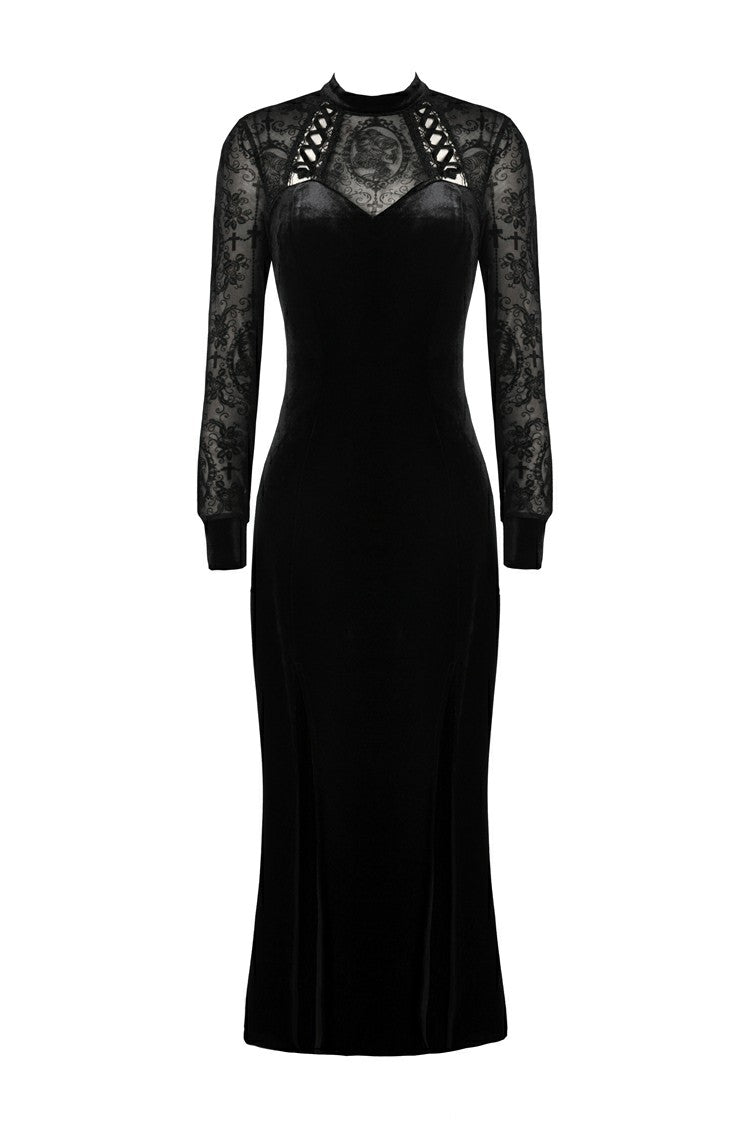 Dark In Love Lilja Velvet Dress - Kate's Clothing