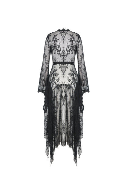 Dark In Love Larissa robe bell sleeves eyelet detail triangular buckle
